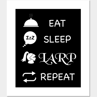 Eat Sleep LARP Repeat Posters and Art